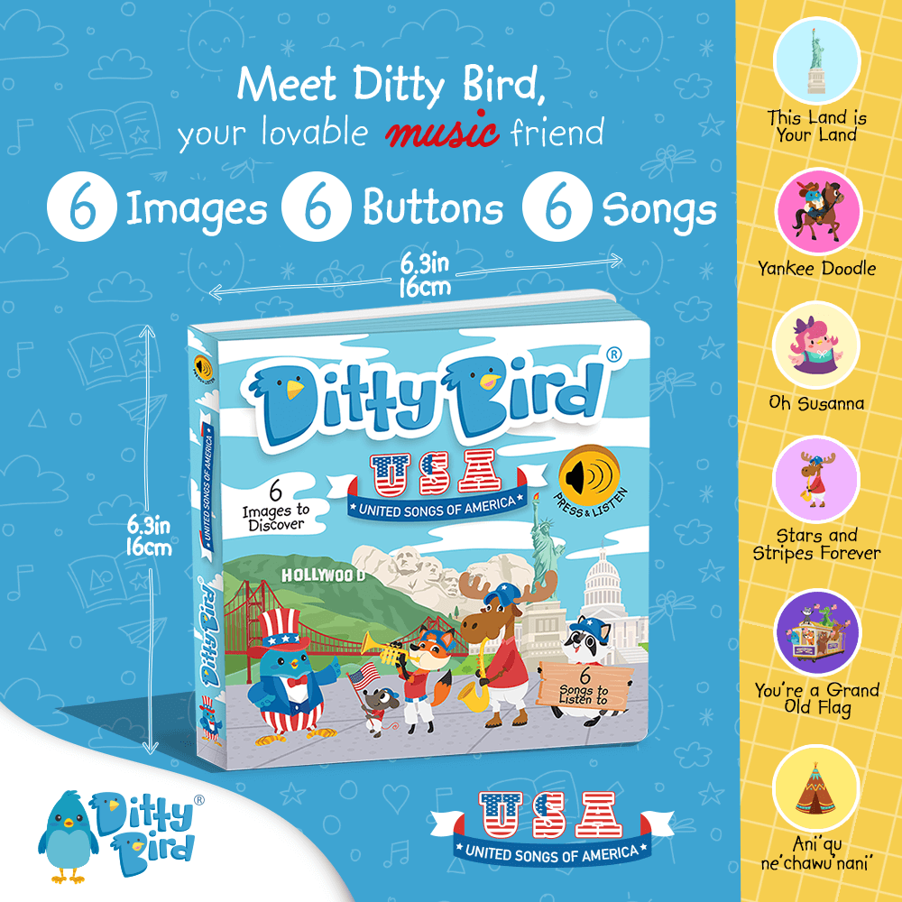 List of Ditty Bird United Songs of America