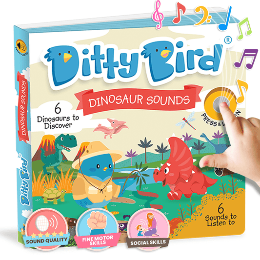 Ditty Bird Dinosaur Sounds: inteactive noisy book for toddlers and preschoolers. great gift for dino lovers.