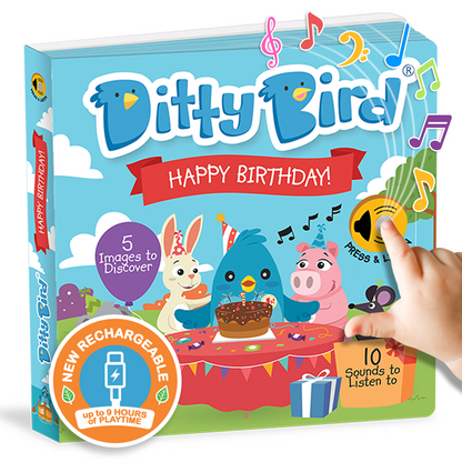 Ditty Bird Happy Birthday Rechargeable Book