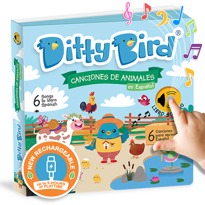 Ditty Bird Canciones de Animales en Español | USB-C rechargeable