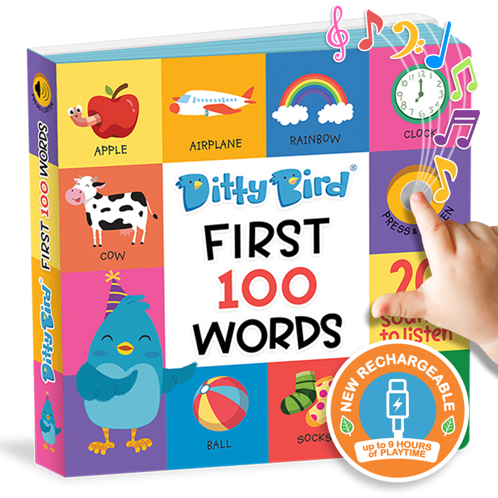 Livre Musical Pour Enfants Ditty Bird - Chansons Juives (HAVA Nagila...) - Bilingue Anglais/hébreu - Boutons Sonores