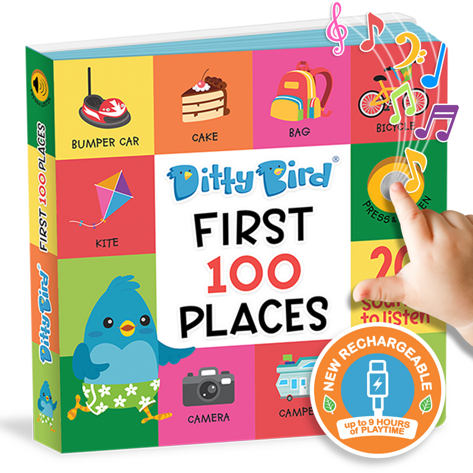 Livre Sonore Ditty Bird - First 1 - Éveil à L'anglais Pour Bébés Dès 1 An
