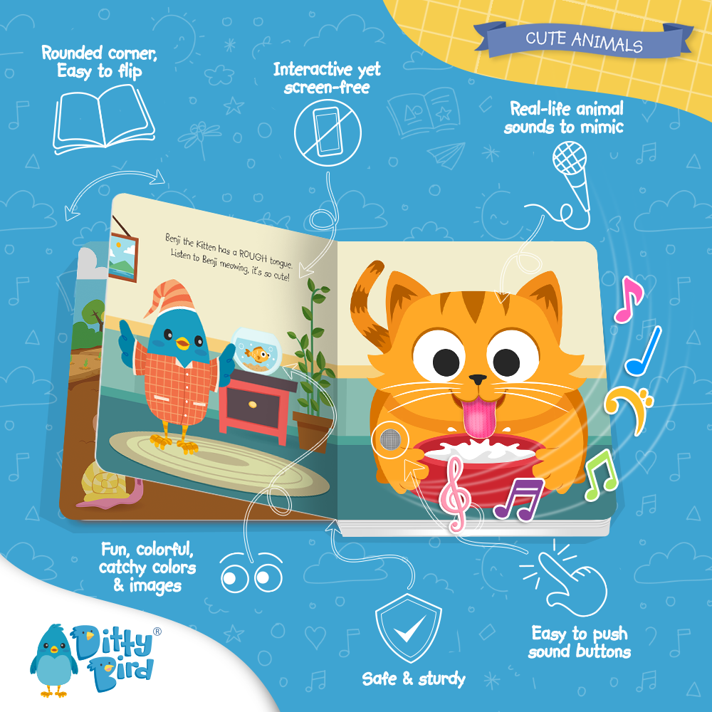 Ditty Bird - Cute Animals Touch, Feel & Listen