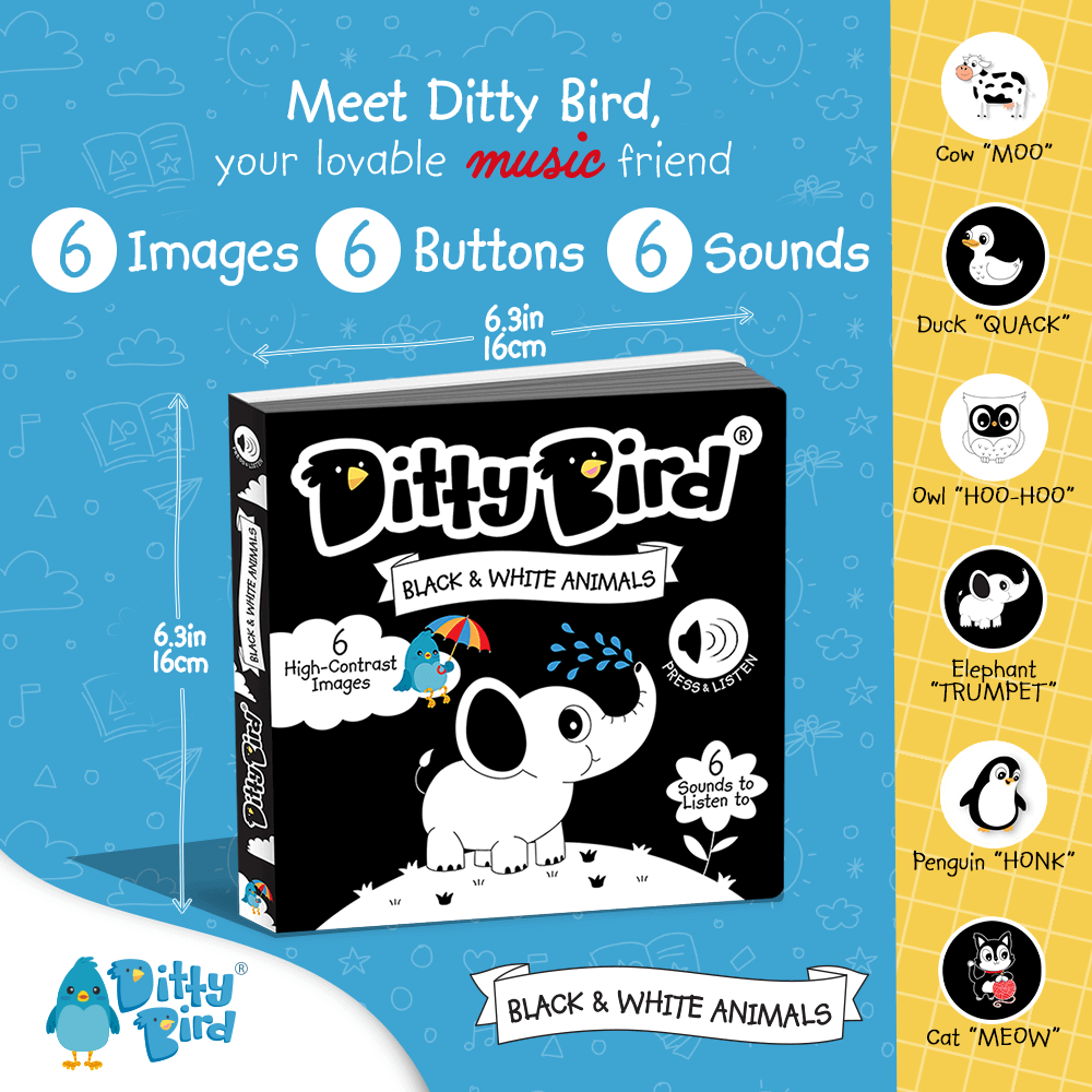 List of Sounds in Ditty Bird Black & White Animals