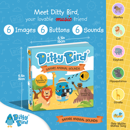 List of Sounds in Ditty Bird Safari Animal Sounds Book