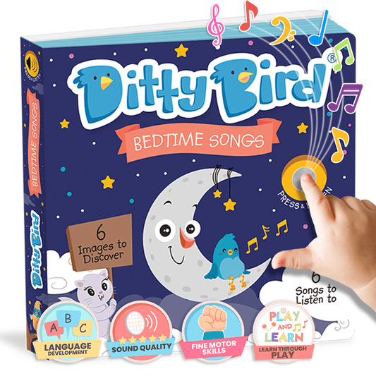 Ditty Bird Bedtime Songs: Ditty Bird Musical Books for Toddlers, includes  nursery rhymes and calm music to sing along as part of a nightly bedtime routine. Bedtime Songs is sure to be a family favorite.