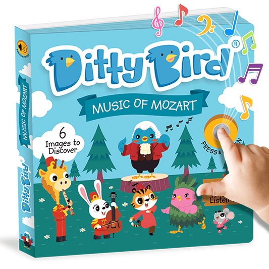Ditty Bird Music of Mozart. Let your little ones dance & enjoy this interactive book for toddlers featuring the masterpieces of Mozart!  