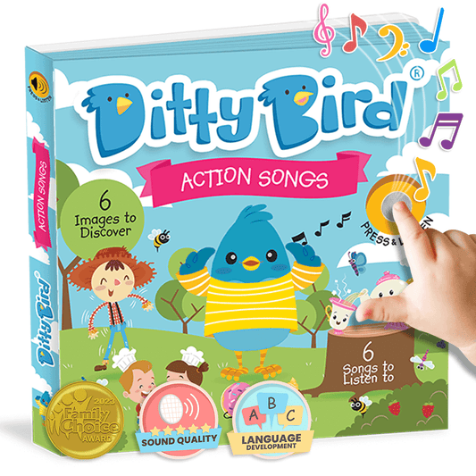 Ditty Bird Action Songs,  musical toys for toddlers 1-3, Pat a cake nursery rhymes, first birthday gift
