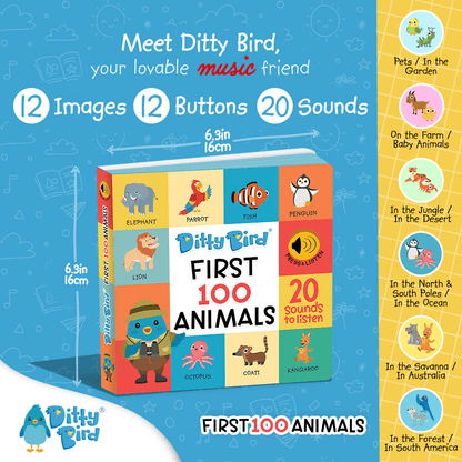 Animals in First 100 Animals Interactive Sound Book for toddlers and preschoolers. Providing a safe, stimulating environment, engaging in physical play, and modeling positive behaviors are crucial for their development