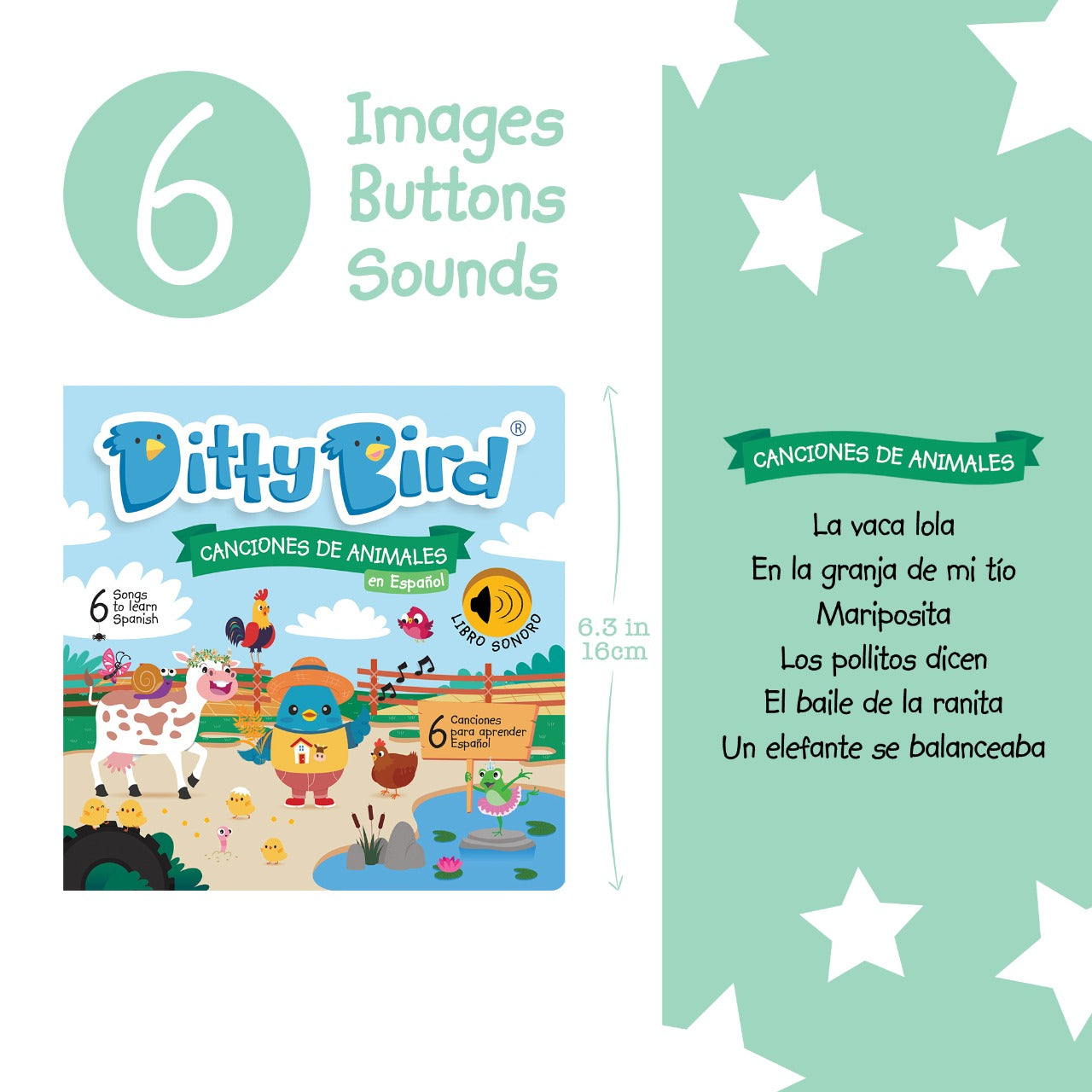 Ditty Bird Libros musicales Touch & Feel Animals Edition | Divertidos  juguetes Montessori y recursos de aprendizaje | Juguetes sensoriales para  niños